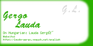 gergo lauda business card